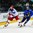 GRAND FORKS, NORTH DAKOTA - APRIL 19: Russia's Mikhail Bitsadze #9 skates with the puck while SwedenÕs Alexander Nylander #11 chases him down during preliminary round action at the 2016 IIHF Ice Hockey U18 World Championship. (Photo by Matt Zambonin/HHOF-IIHF Images)

